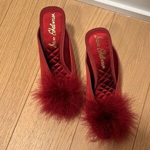 Sam Edelman feather peep toe mule